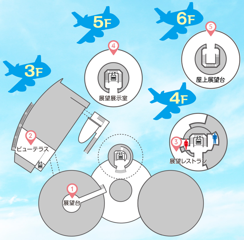 3階・4階・5階・6階フロア